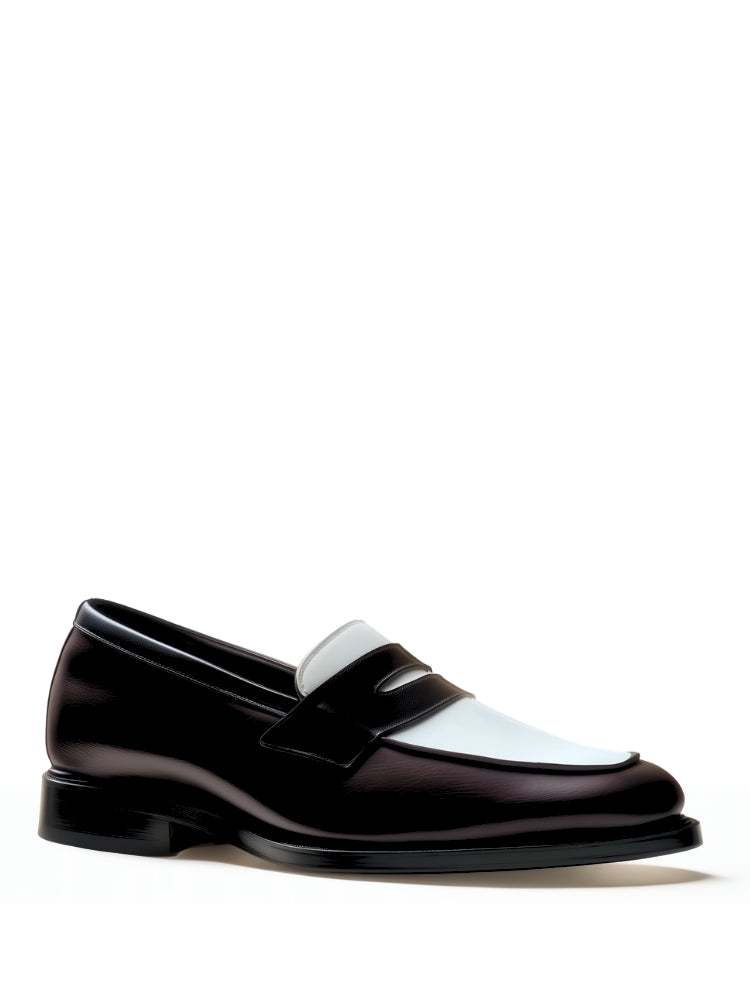 Penny Loafers blanco & negro