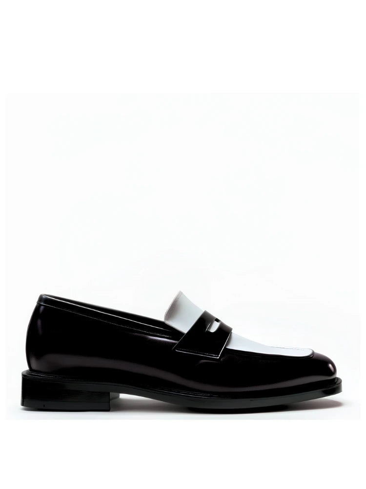 Penny Loafers blanco & negro